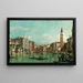 Le Grand Canal, Venetië, kijkend naar het zuidoosten met de Campo della Carità rechts - Canaletto — ingelijst kunstwerk aan de muur