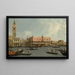 De Molo met de Piazzetta en het Dogepaleis vanaf de Bacino - Canaletto — ingelijst kunstwerk aan de muur