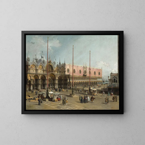 La place Saint-Marc, Venetië - Canaletto — ingelijst kunstwerk aan de muur