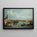 Venetië, het Bacino di San Marco vanaf het Canale della Giudecca - Canaletto — ingelijst kunstwerk aan de muur