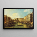Venetië het Grote Kanaal van het Palazzo Dolfin Manin bij de Rialtobrug - Canaletto — ingelijst kunstwerk aan de muur