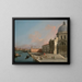 Venetië, het Grote Kanaal gezien naar het oosten met Santa Maria della Salute - Canaletto — ingelijst kunstwerk aan de muur