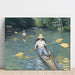 Reproductie van het schilderij van het Canoë schilderij op de rivier Yerres - Gustave Caillebotte