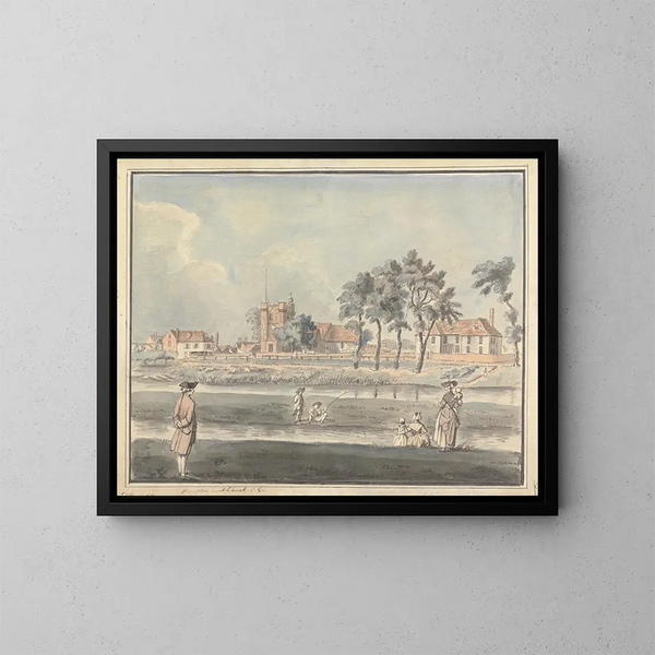 Church of Hampton Court - Captain Francis Grose — framed artwork on a wall