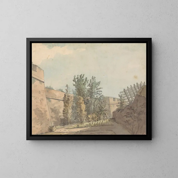 Fort de Languard sur la rivière Orwell - Capitaine Francis Grose — framed artwork on a wall