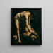 David en Goliath - Caravaggio — ingelijst kunstwerk aan de muur