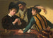 De Bedriegers - Caravaggio — weergave van het kunstwerk