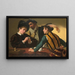 De Bedriegers - Caravaggio — ingelijst kunstwerk aan de muur