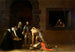 De Onthoofding van Johannes de Doper - Caravaggio — weergave van het kunstwerk
