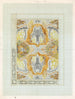 decoratief wandpaneel met vier tweekoppige leeuwen - Carel Adolph Lion Cachet — weergave van het kunstwerk