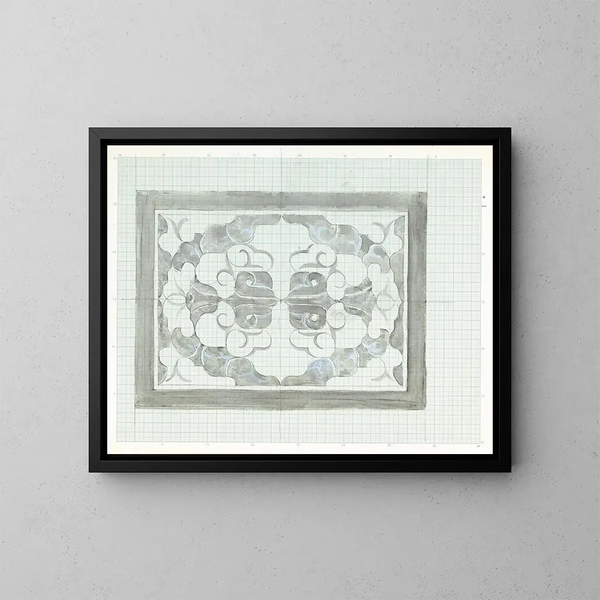 Decor de design en gris et blanc - Carel Adolph Lion Cachet — framed artwork on a wall