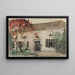 Huis met tuin en rode boom - Carel Adolph Lion Cachet — ingelijst kunstwerk aan de muur