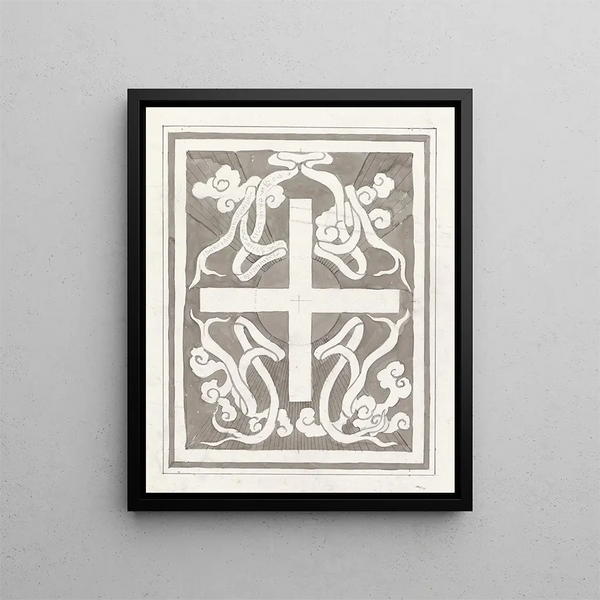 Carel Adolph Lion Cachet - Ontwerp met een kruis.webp
