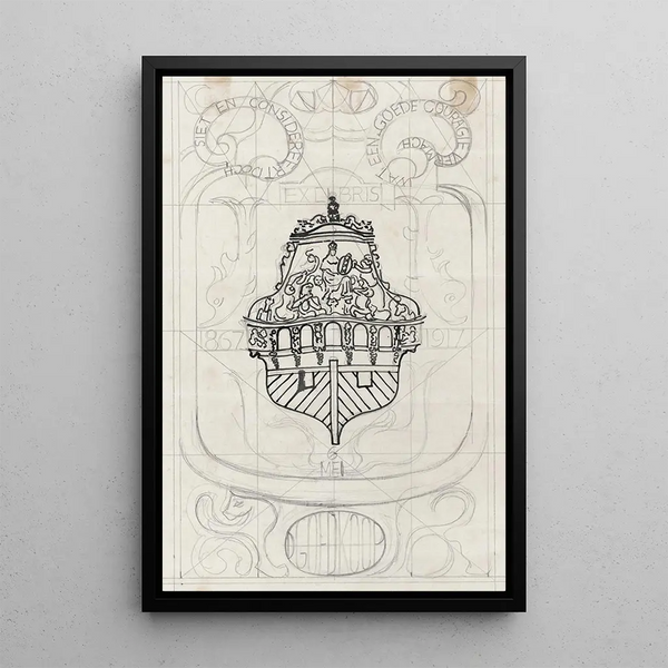 Carel Adolph Lion Cachet - Ontwerp voor een ex libris voor D Goedkoop.webp