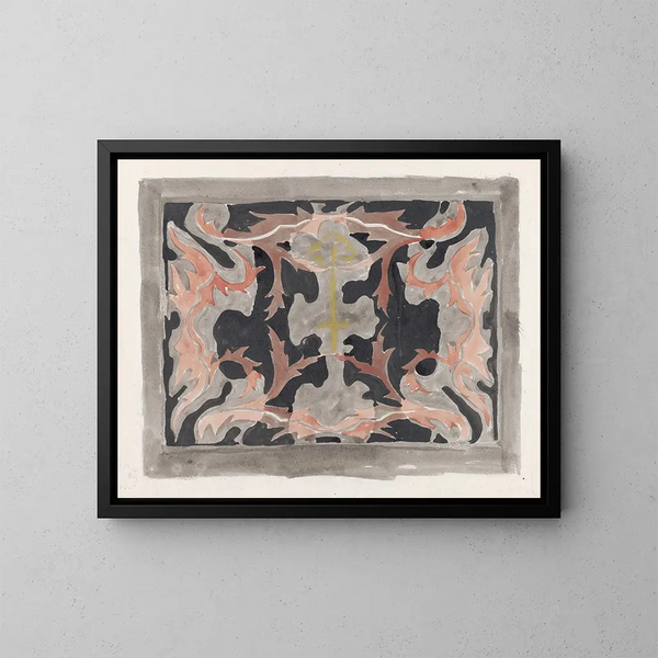 ontwerp voor een jurk - Carel Adolph Lion Cachet — ingelijst kunstwerk aan de muur