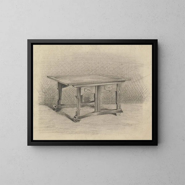 ontwerp voor een tafel - Carel Adolph Lion Cachet — ingelijst kunstwerk aan de muur