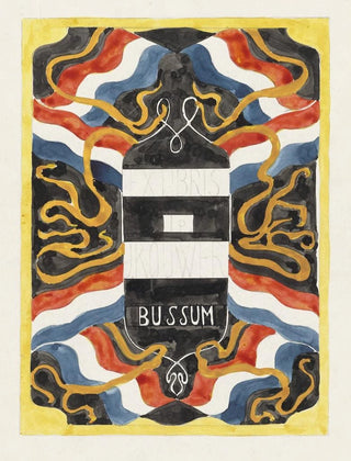 Carel Adolph Lion Cachet - Ontwerp voor ex libris van ingenieur J Kouwer te Bussum.webp