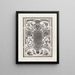 van een ornamentaal schilderij met leeuwen - Carel Adolph Lion Cachet — ingelijst kunstwerk aan de muur