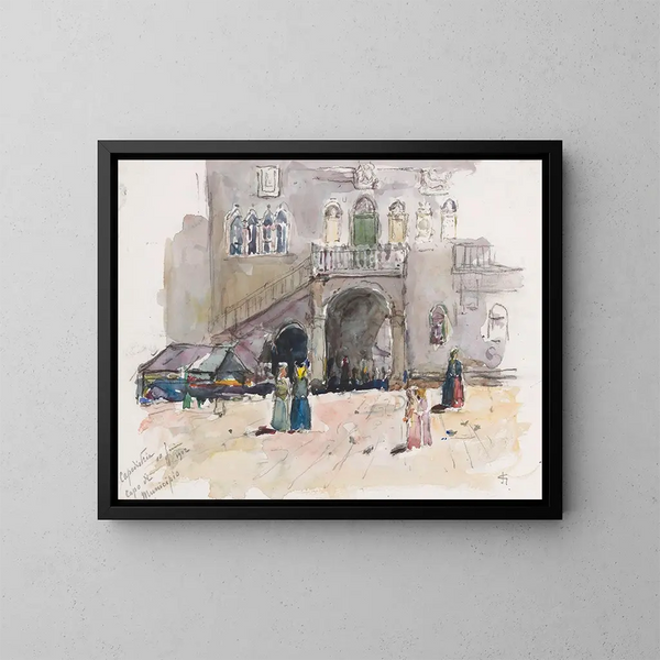 Hôtel de ville à Capodistrie - Carel Nicolaas Storm van 's Gravesande — framed artwork on a wall