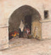 Straatbeeld met vrouwen gekleed in oosterse stijl in Chioggia - Carel Nicolaas Storm van sGravesande — weergave van het kunstwerk