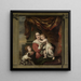 Caritas Joanna de Geer 1629-1691 with her children Cécilia Trip 1660-1728 and Laurens Trip born in 1662 - Ferdinand Bol — framed artwork on a wall