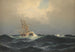 Een stoomboot in een storm op de Atlantische Oceaan - Carl Bille — weergave van het kunstwerk