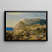 Uitzicht op de Monte Castiglione in Capri - Carl Blechen — ingelijst kunstwerk aan de muur