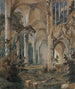 van een gotische kerkruïne - Carl Blechen — weergave van het kunstwerk