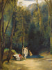 van vrouwen die in het Terni-park baden - Carl Blechen — weergave van het kunstwerk