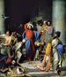 Jagen van de wisselgelders - Carl Bloch — weergave van het kunstwerk