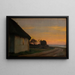 Landschap van de avond met een huis en een tuin bij de zee in Ellekilde - Carl Bloch — ingelijst kunstwerk aan de muur
