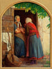 Twee vrouwen die praten - Carl Bloch — weergave van het kunstwerk