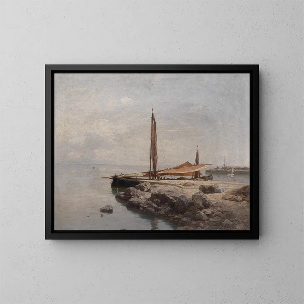 Motif de Voloska near Abbazia - Carl Eduard Onken — framed artwork on a wall