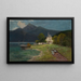Landschap met een meer in de bergen - Carl Ernst Morgenstern — ingelijst kunstwerk aan de muur