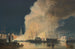 Nachtbrand in Christianshavn, havenzijde van Kopenhagen - Carl Frederik Sørensen — weergave van het kunstwerk