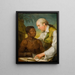 Dubbelportret van Carl Bernhard Wadström 1746-1799 en prins Peter Panah - Carl Frederik von Breda — ingelijst kunstwerk aan de muur