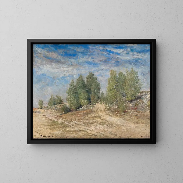 Gravel Slope - Carl Fredrik Hill — framed artwork on a wall