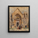 Portaal van de kerk en groep mensen - Carl Friedrich Heinrich Werner — ingelijst kunstwerk aan de muur