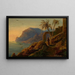 Zonsondergang op Capri - Carl Friedrich Seiffert — ingelijst kunstwerk aan de muur
