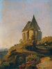 Kerkruïne van Carl Geyling, gotische kerk op een vooruitspringende rots