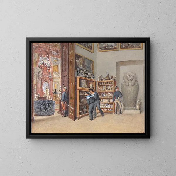 The Egyptian Collection Entrance Hall - Carl Goebel the Younger — framed artwork on a wall