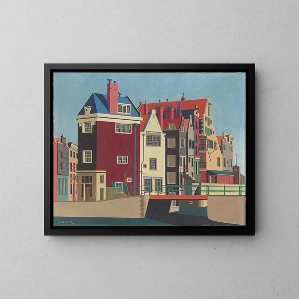 Rokin Painting in Amsterdam - Carl Grossberg — framed artwork on a wall