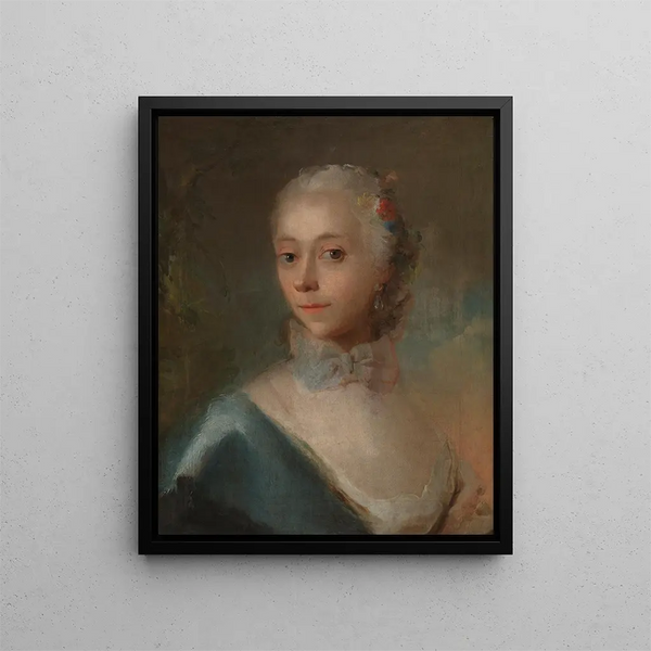 Portrait of a Lady - Carl Gustaf Pilo — framed artwork on a wall