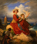 De vrouw van de visser van Nettuno - Carl Gustaf Plagemann — weergave van het kunstwerk
