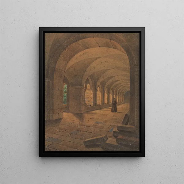 Roman Cloister Painting - Carl Gustav Carus — framed artwork on a wall