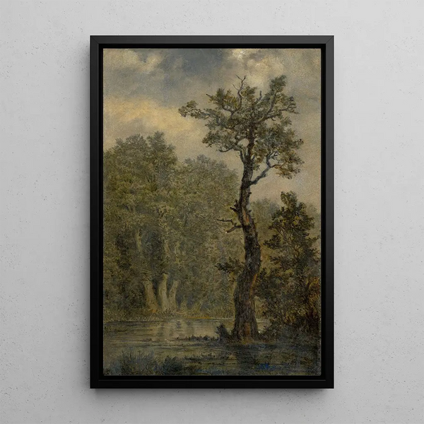 Forest Landscape Painting - Carl Gustav Carus — framed artwork on a wall