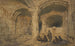 Arabische figuren in een boog van de Al-Aqsa-moskee Jeruzalem - Carl Haag — weergave van het kunstwerk
