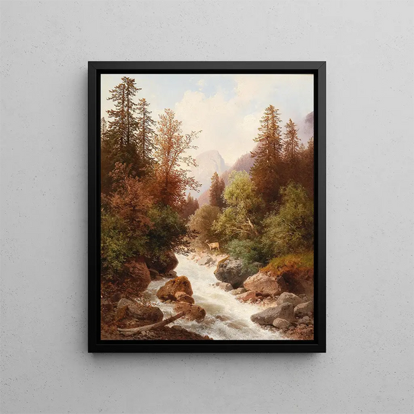 Motif du Ramsau près de Lofer - Carl Hasch — framed artwork on a wall