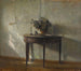 Een zonnig interieur - Carl Holse — weergave van het kunstwerk