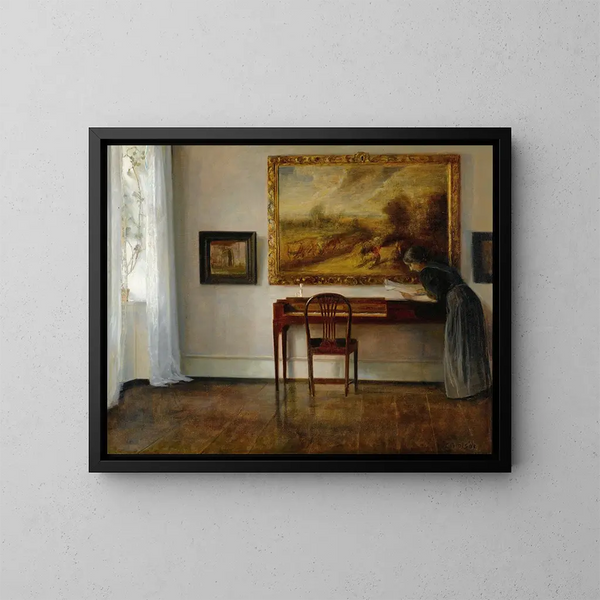 Interior painting with - Carl Holse — framed artwork on a wall